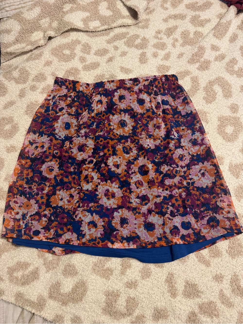 Mossimo floral skirt size small women’s target blue pink orange